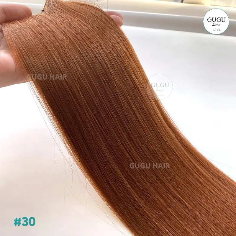 Vietnamese Hair Factory | Human Hair Manufacturer | GUGU HAIR 88 Vietnamese Genius Weft Hair #30 Auburn – Bone Straight Extensions