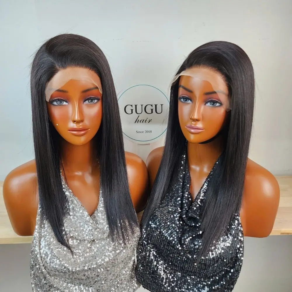14 Inch Straight Wig Combo – Chic Black Bob Human Hair Wigs, Sleek & Silky Vietnamese Hair