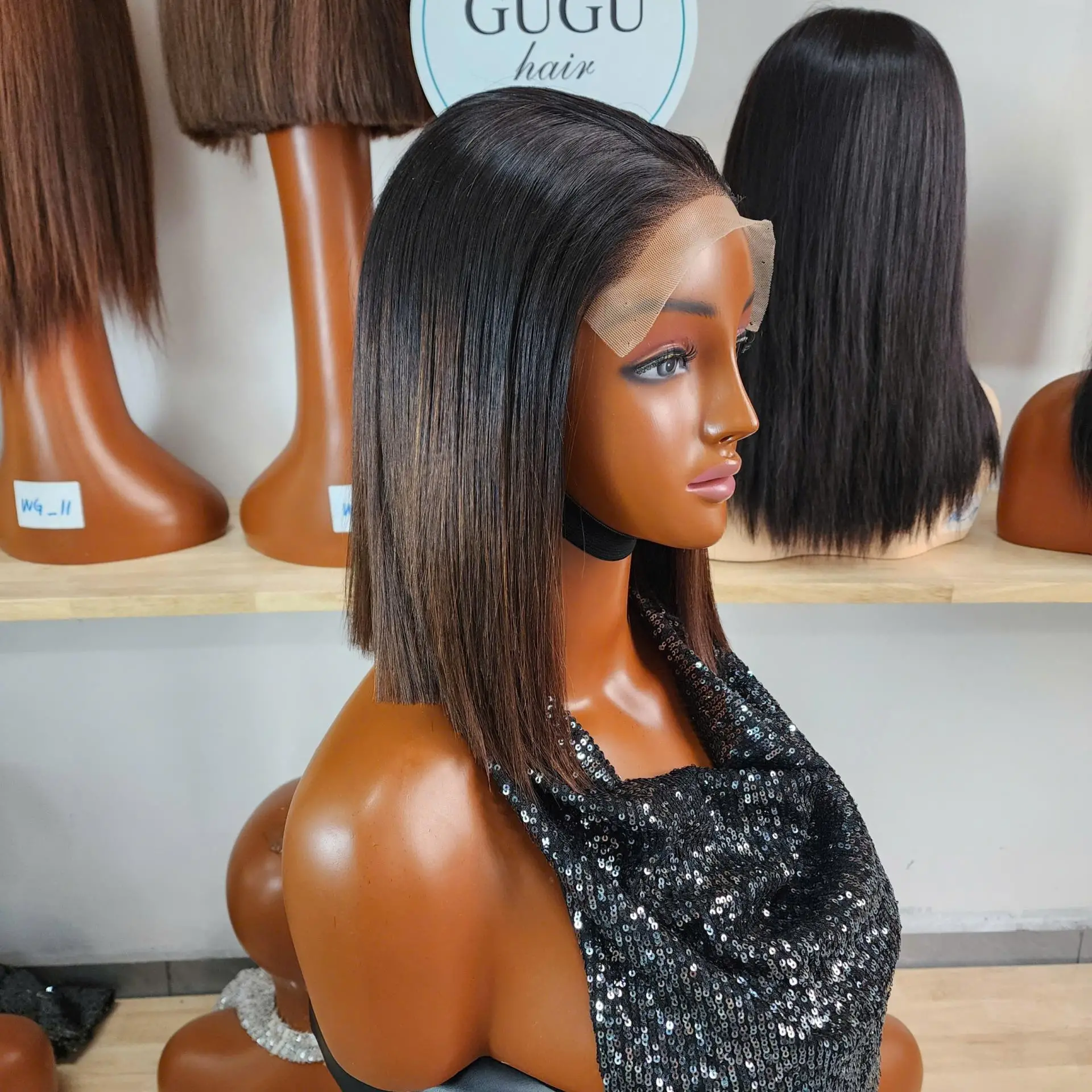 10 Inch Glueless Bob Human Hair Wig – Short Straight Wig 3 10 Inch Glueless Bob Human Hair Wig – Short Straight Wig - Image 3