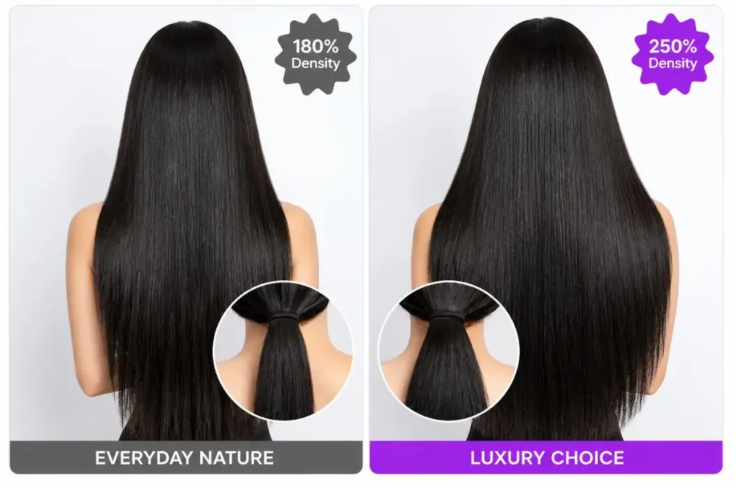 180 vs 200 vs 250 Density Wig: What’s the Difference? 2 180% Density Wig – 250% Density wig