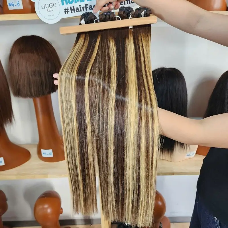 Piano Color Bone Straight Hair_100% Human Hair Vietnam - GUGUHAIR