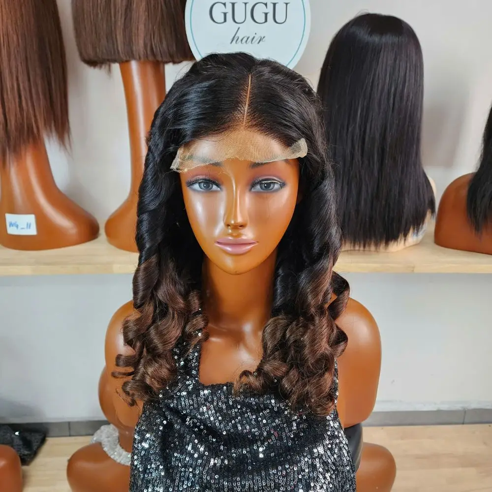 Vietnamese Hair Factory | Human Hair Manufacturer | GUGU HAIR 102 Bouncy Curl Super Double Drawn Human Hair Wig from GUGU HAIR