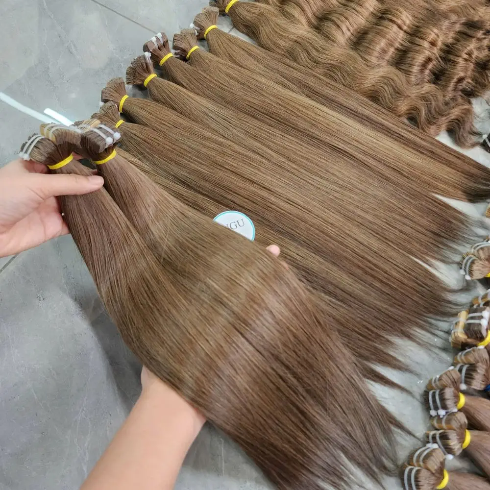 High Quality Tape In Hair Extensions 100% Vietnamese Human Hair, Premium Soft Silky Natural Straight Hair 3 High Quality Tape In Hair Extensions 100% Vietnamese Human Hair, Premium Soft Silky Natural Straight Hair - Image 3