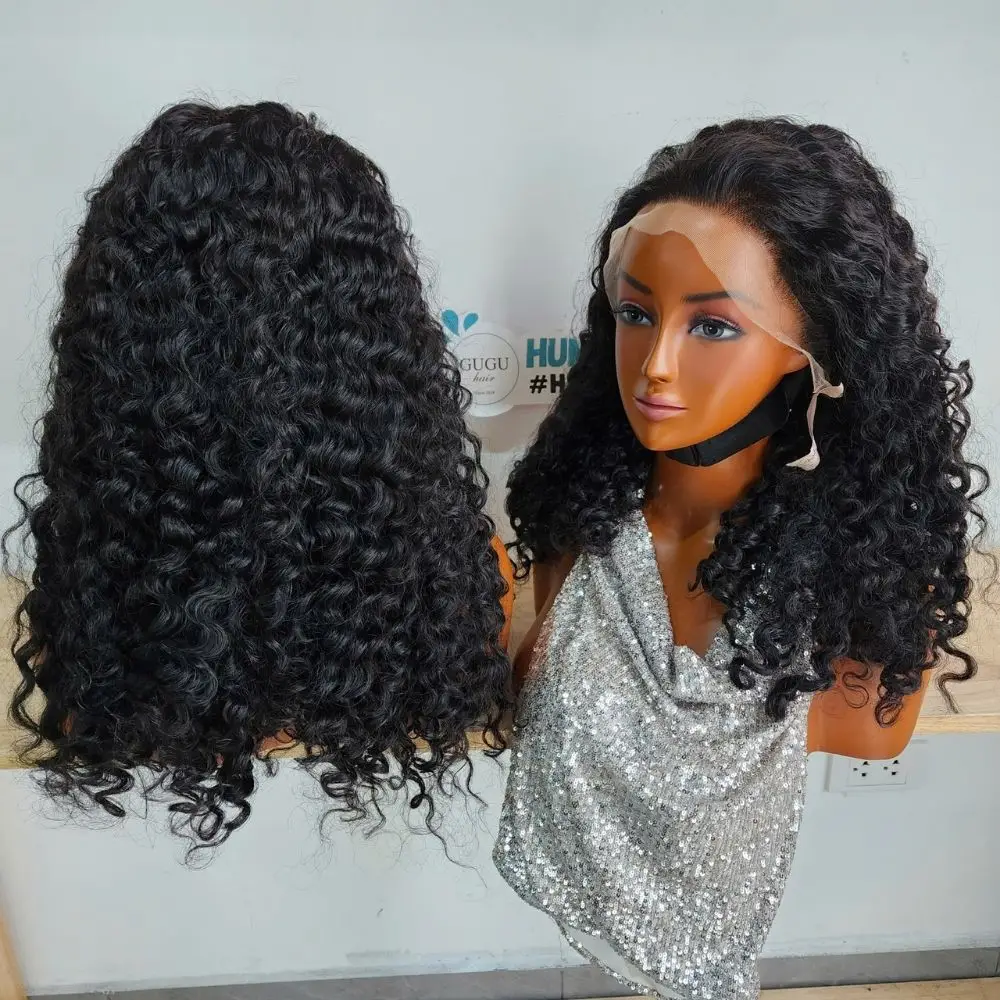 Vietnamese Hair 89 black burmese curly human hair lace front wigs guguhair 2
