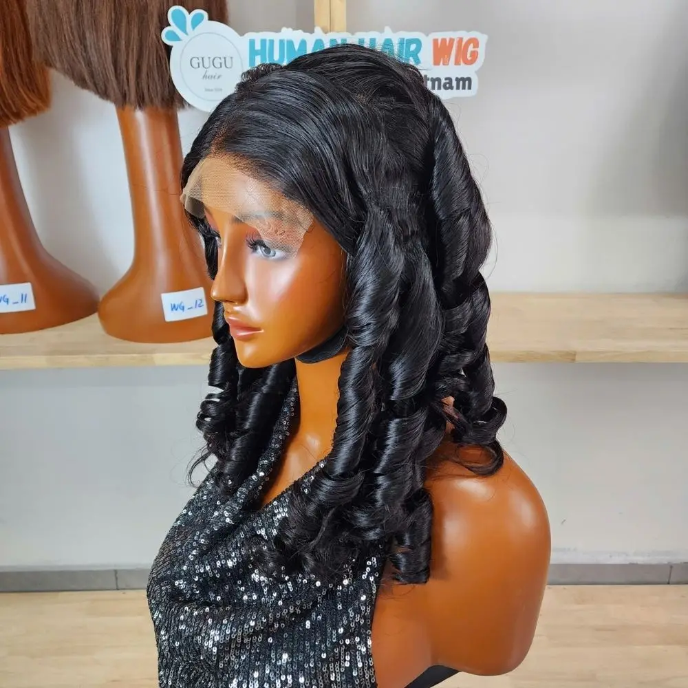 Vietnamese Hair Factory | Human Hair Manufacturer | GUGU HAIR 95 black deep curly human hair wig guguhair 3