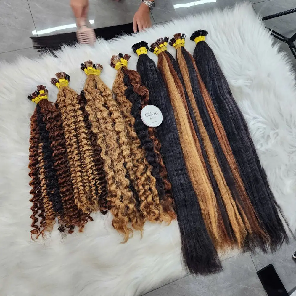 Vietnamese Hair Factory | Human Hair Manufacturer | GUGU HAIR 85 Flat Tip Keratin Hair Extensions Kinky Curly – Premium Vietnamese Human Hair for Natural