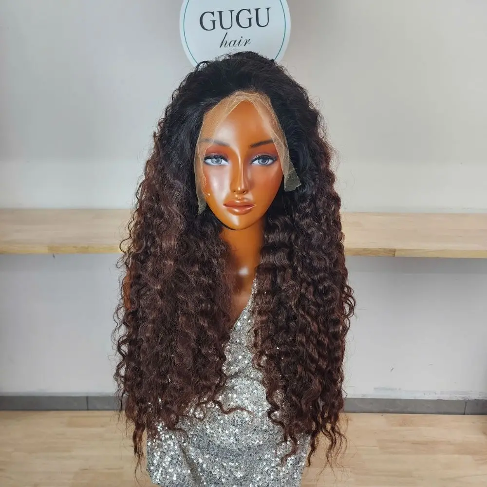 ombre burmese curly human hair wig guguhair 2