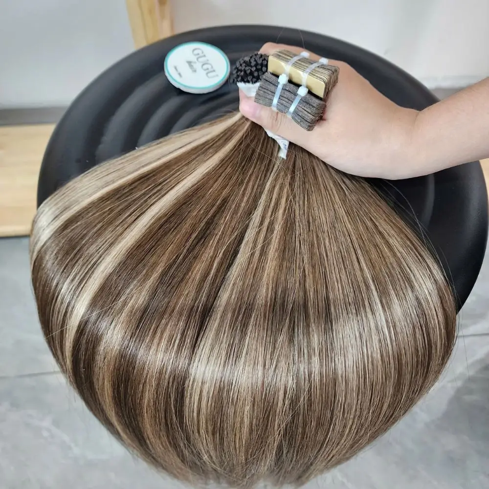 Vietnamese Hair Factory | Human Hair Manufacturer | GUGU HAIR 71 Premium Tape-In Extensions – Double Drawn Vietnamese Human Hair