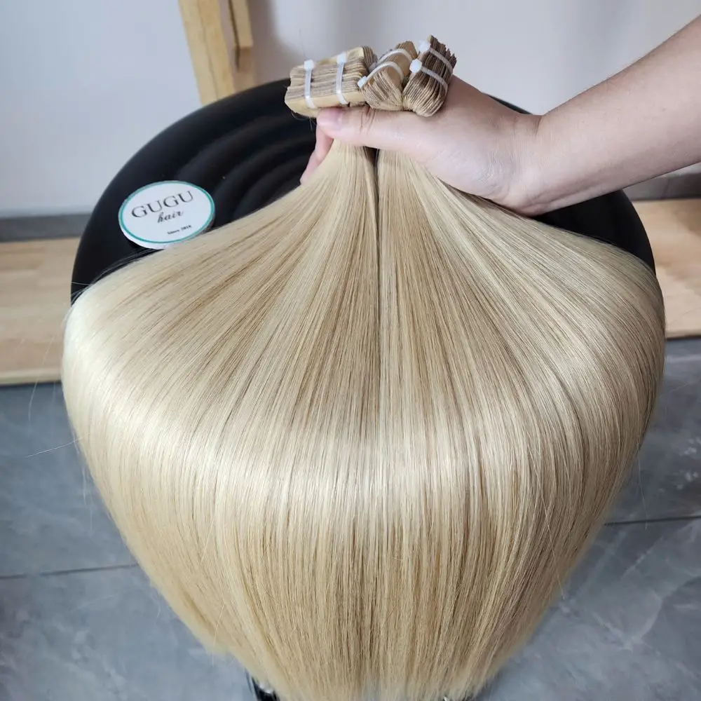 Vietnamese Hair Factory | Human Hair Manufacturer | GUGU HAIR 69 Bleach Blonde Tape-In Hair Extensions – Premium Vietnamese Human Hair